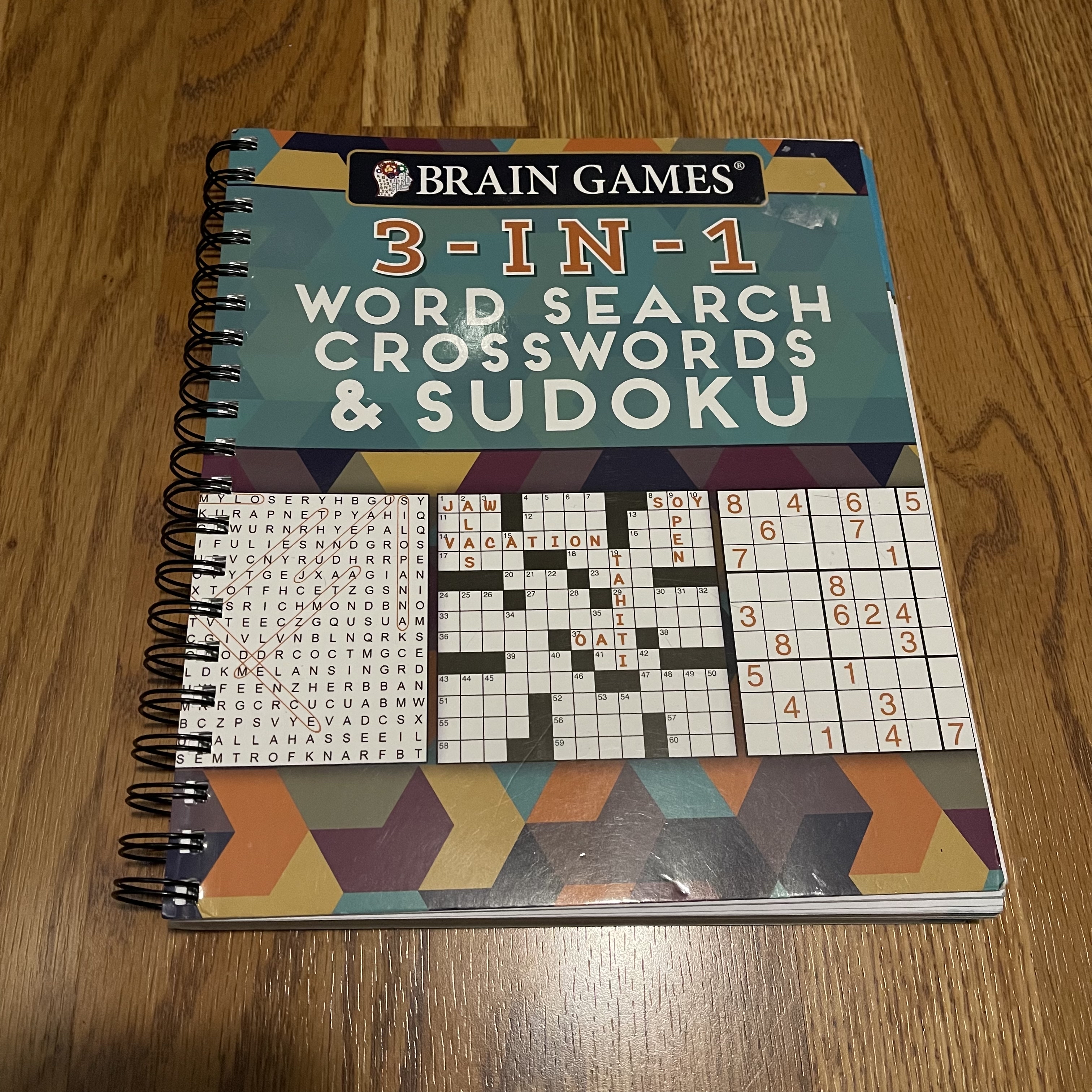 Brain Games - 3-In-1: Word Search, Crosswords and Sudoku