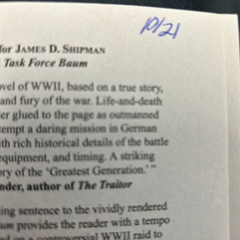 Task Force Baum by James D Shipman