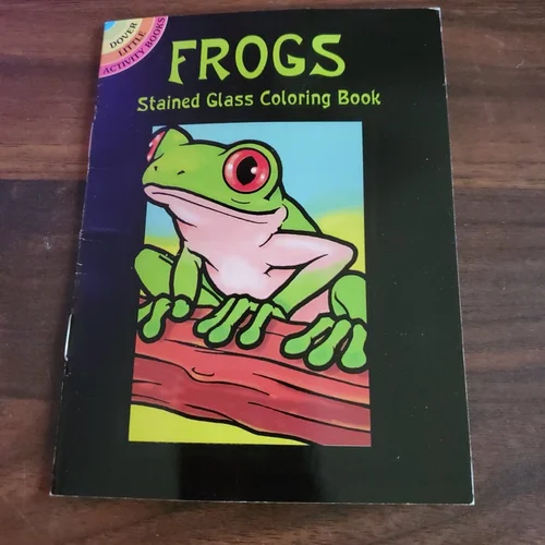 Frogs Stained Glass Coloring Book
