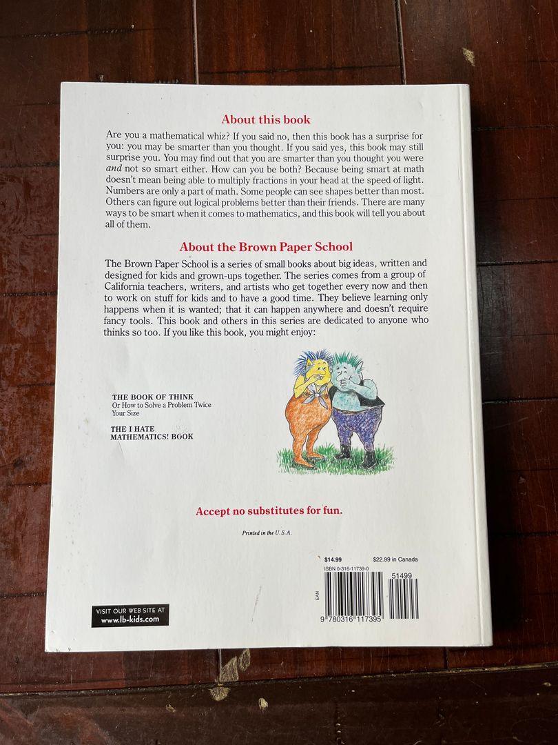 Brown Paper School Book: Math for Smarty Pants by Marilyn Burns