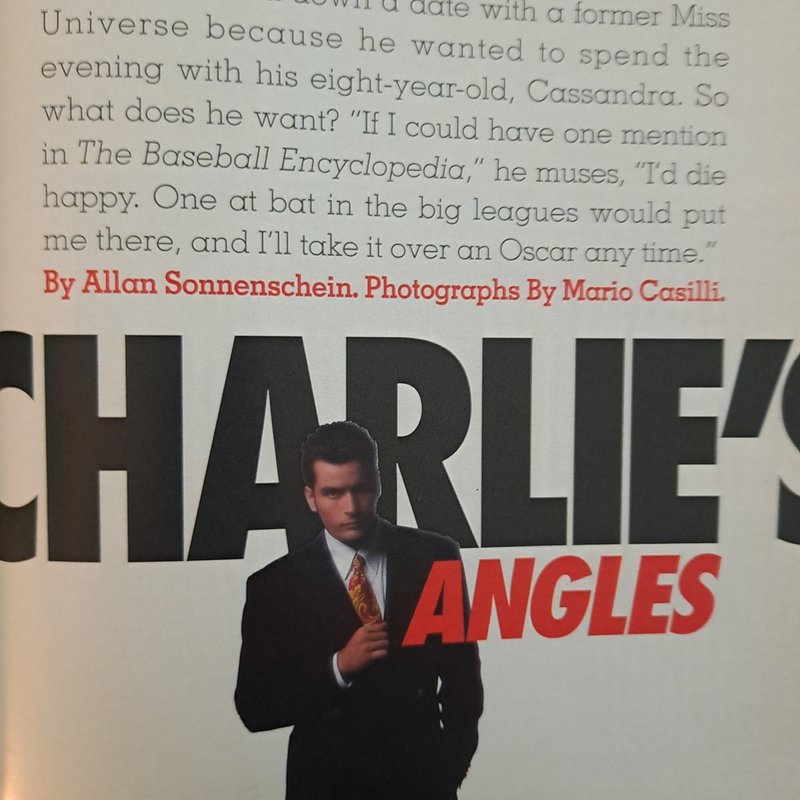 Penthouse Magazine January 1993 Charlie Sheen featured vintage