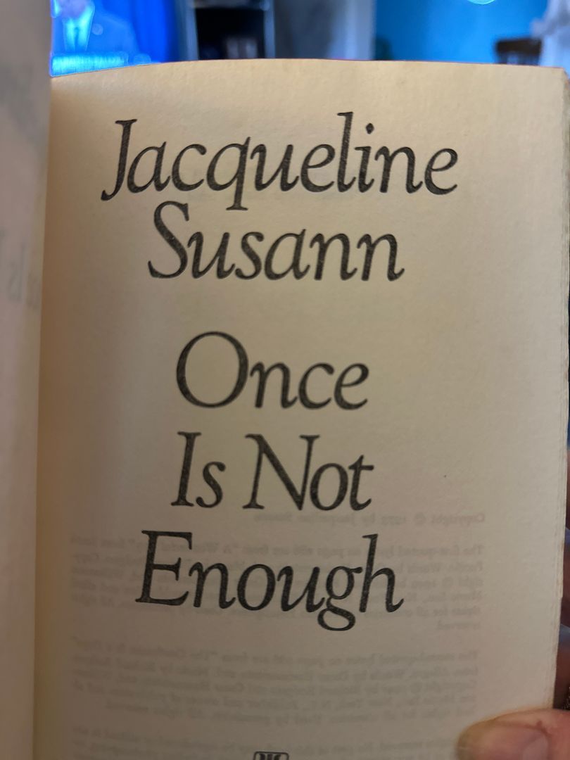 Once Is Not Enough