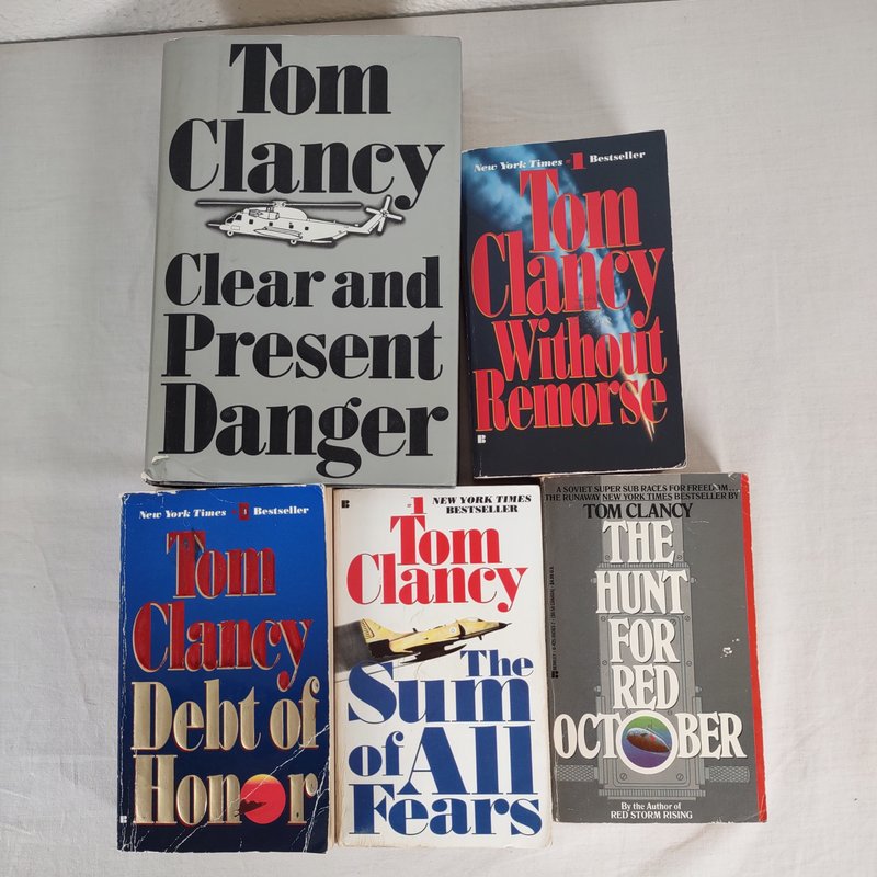 5 Tom Clancy Books by Tom Clancy, Hardcover | Pangobooks