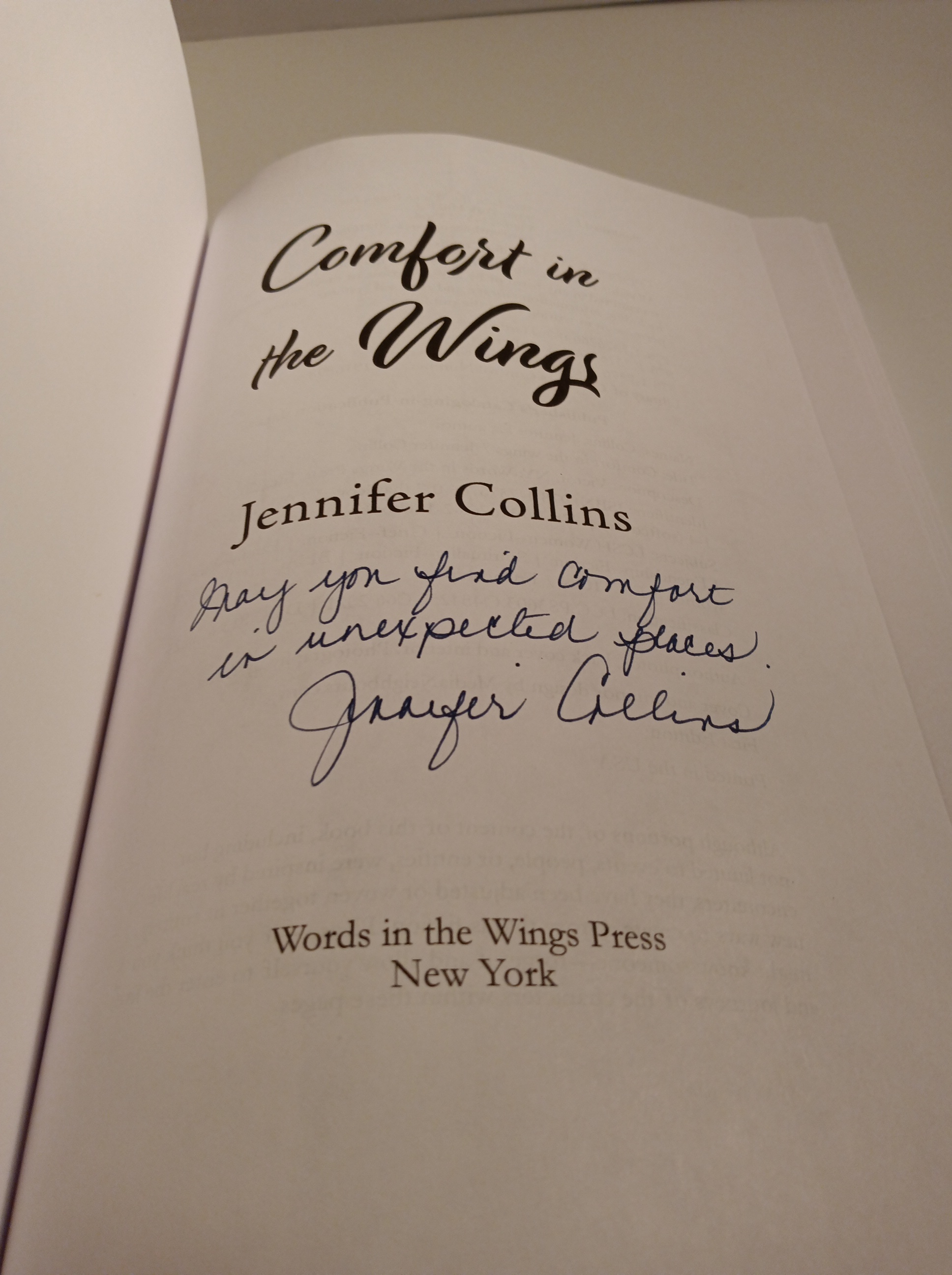 Comfort in the Wings