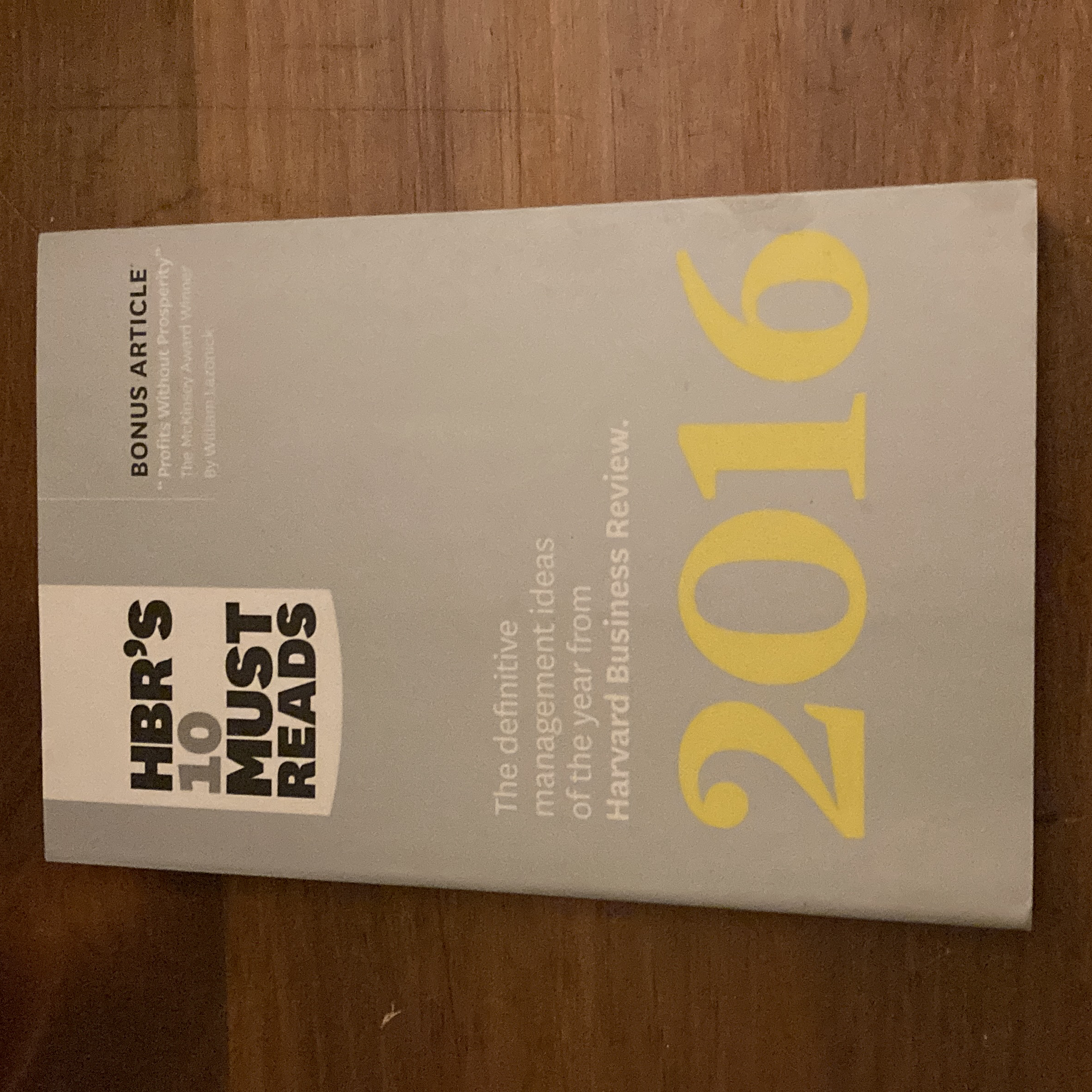 HBR's 10 Must Reads 2016