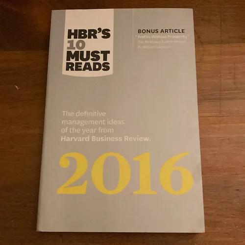 HBR's 10 Must Reads 2016