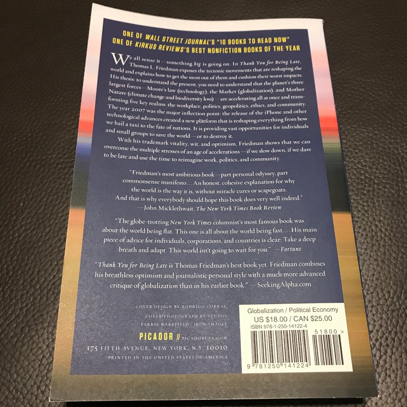 Thank You for Being Late