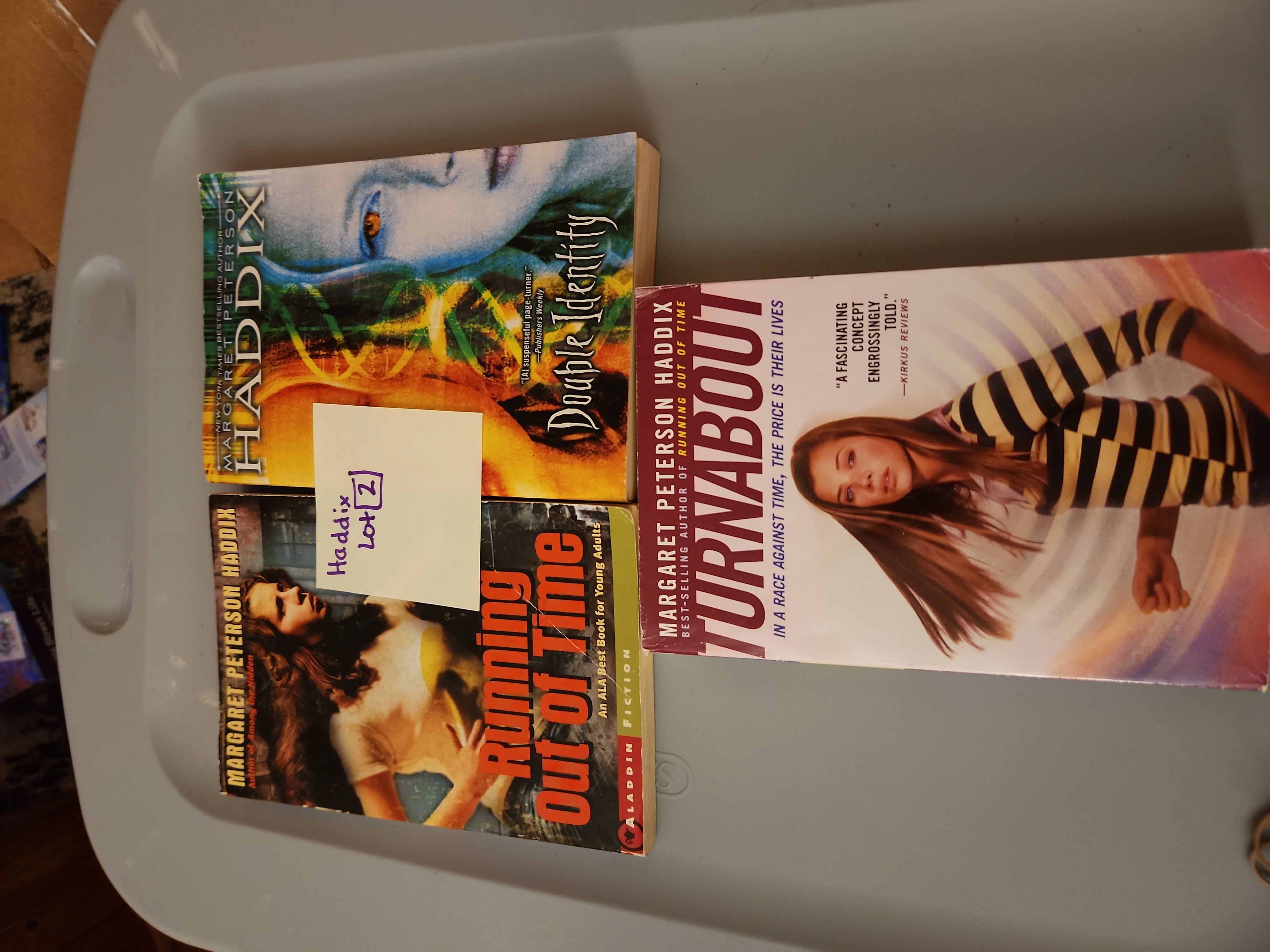 Haddix LOT #2/ Running out of Time, Turnabout and Double Identity