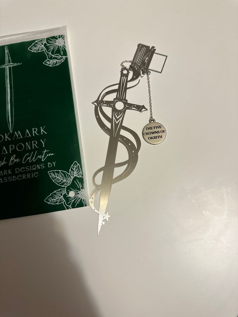 The high mountain court metal bookmark