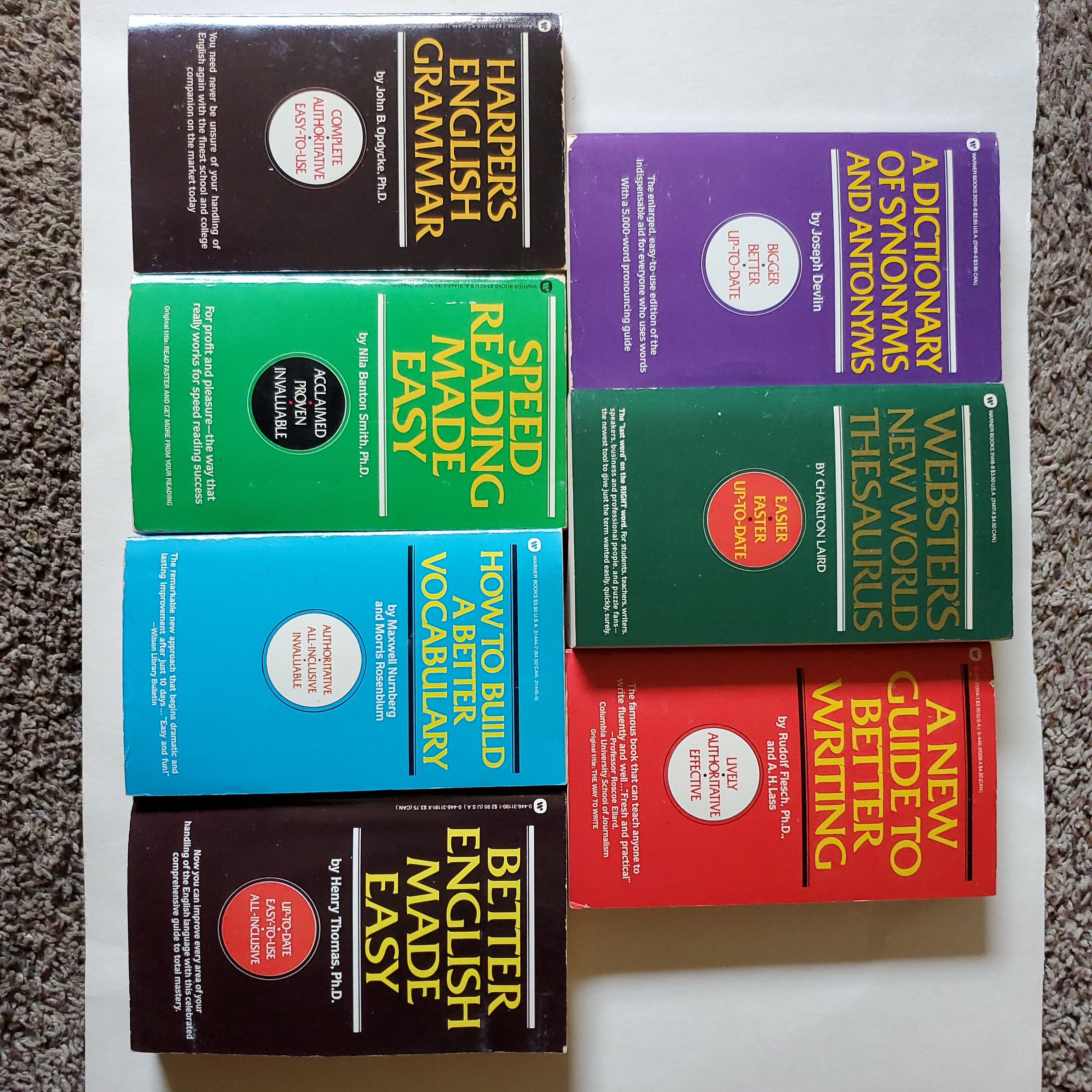 Lot of Writing Guides Webster's New World Thesaurus