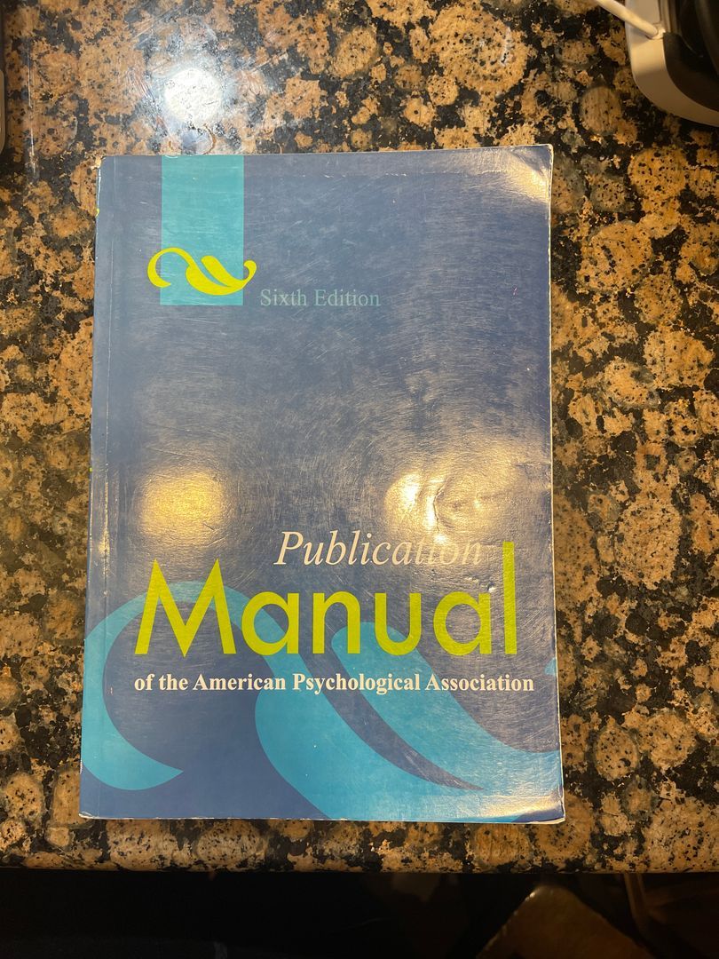 A Pocket Style Manual, APA Version