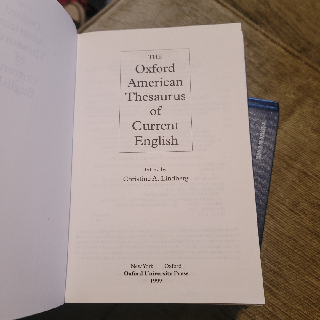 The Oxford American Thesaurus of Current English
