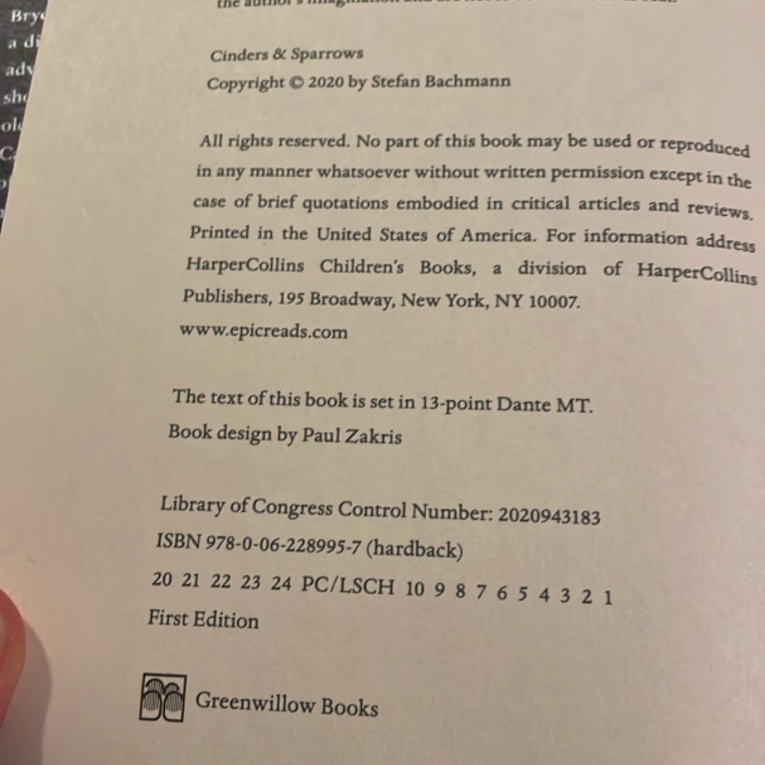 Cinders and Sparrows