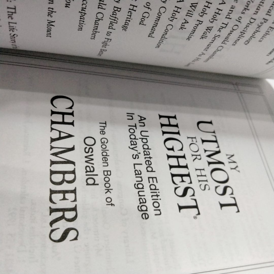 My Utmost for His Highest