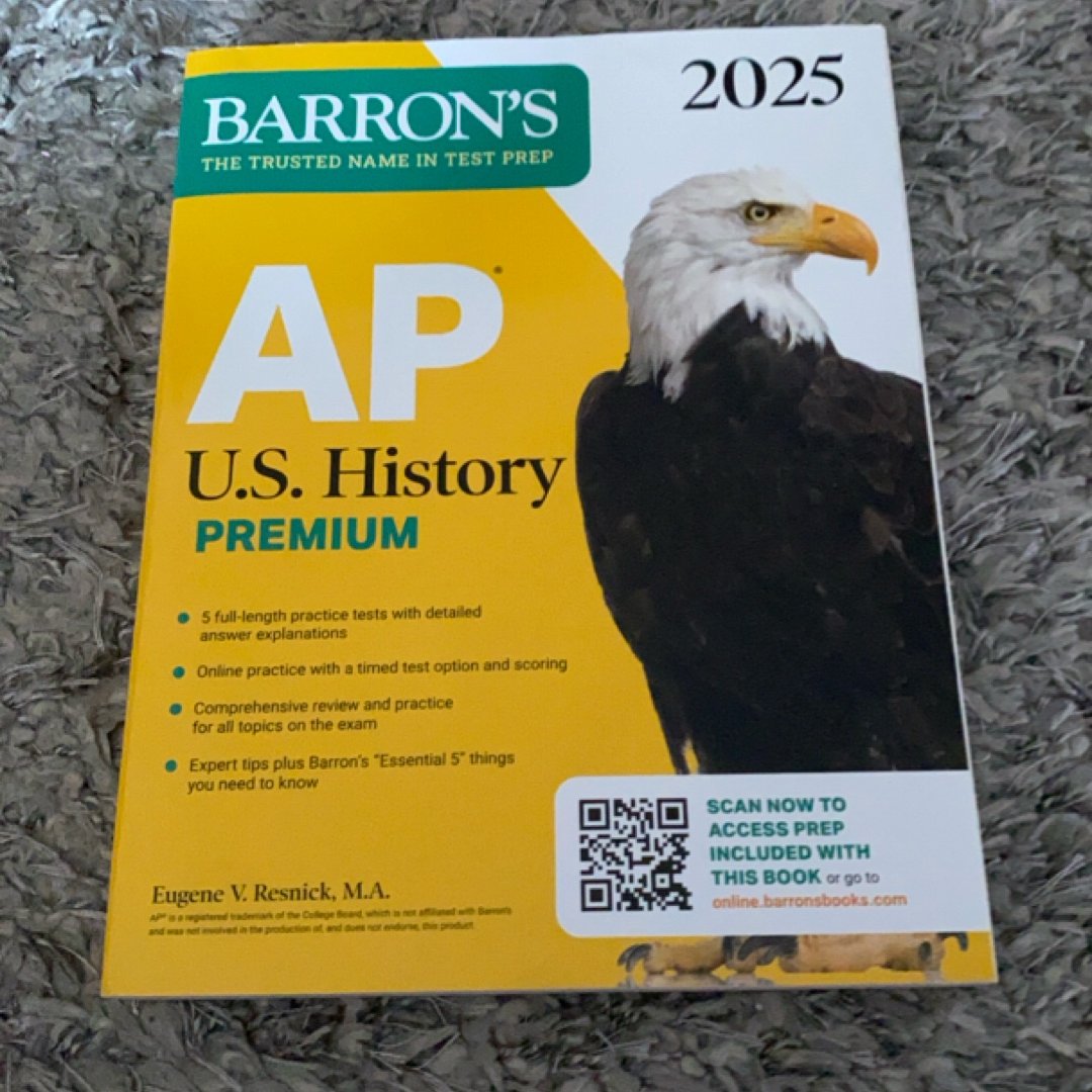 AP U. S. History Premium, 2025: Prep Book with 5 Practice Tests + Comprehensive Review + Online Practice