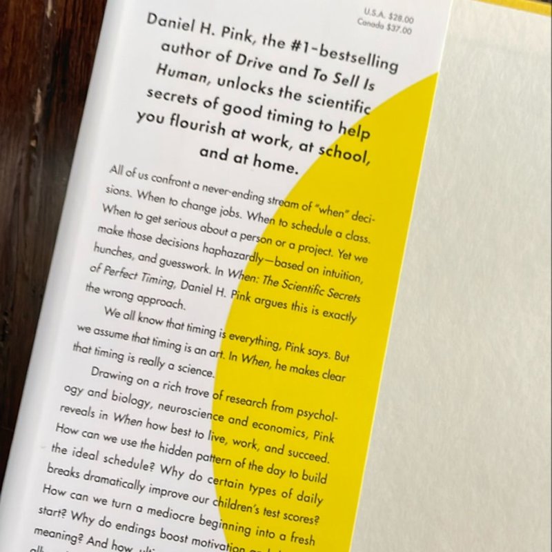 When: the Scientific Secrets of Perfect Timing