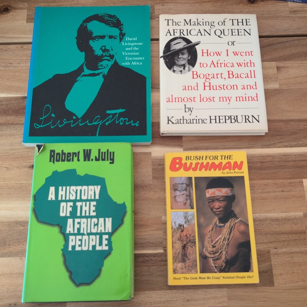 Lot of 4: A History of the African People & The Making of the African Queen & Bush for the Bushman & David Livingstone and the Victorian Encounter with Africa 