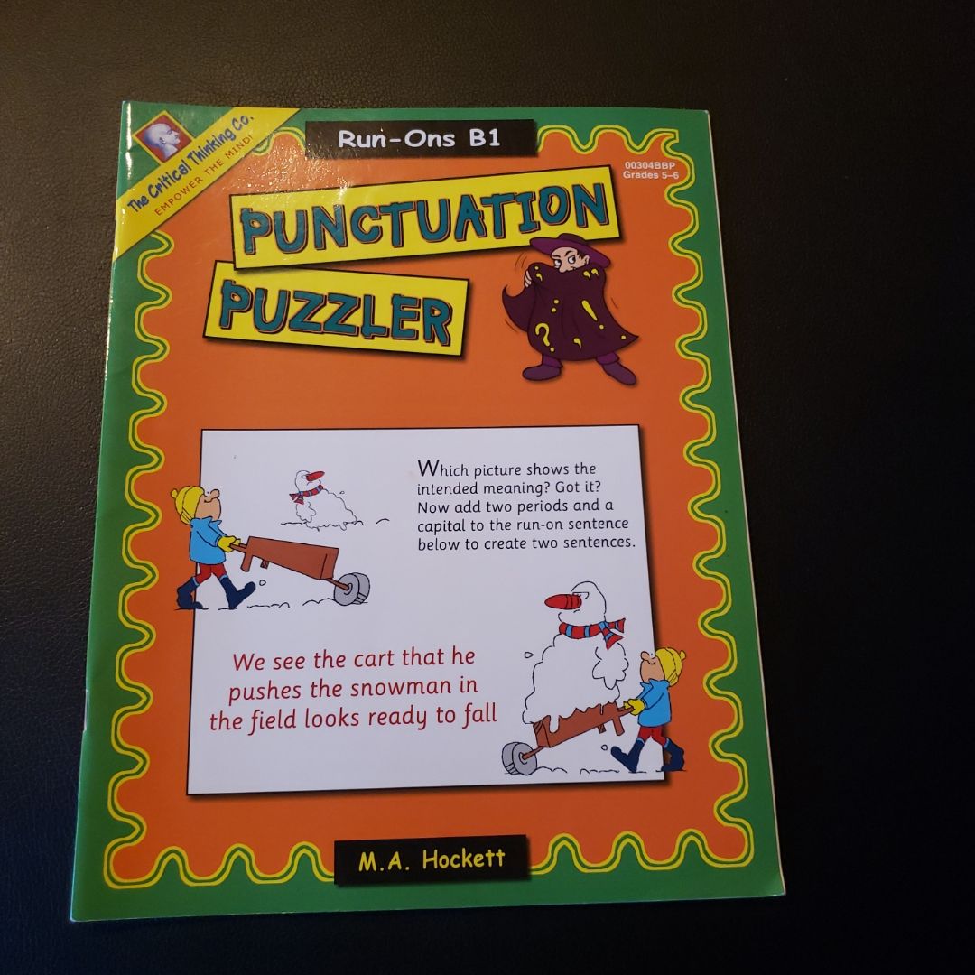 Punctuation Puzzler - Run-ons B1