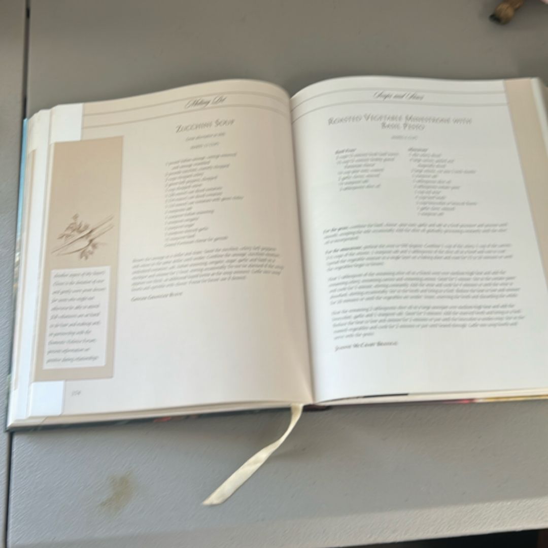 Tables of Content-- Service, Settings, and Supper