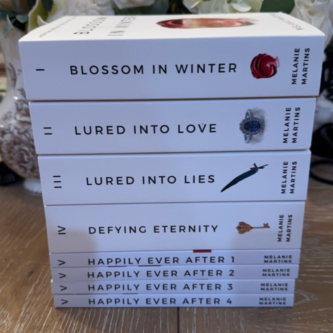Complete Signed Melanie Martins Blossom in Winter Complete 8 Book Set + Happily Ever After Novellas