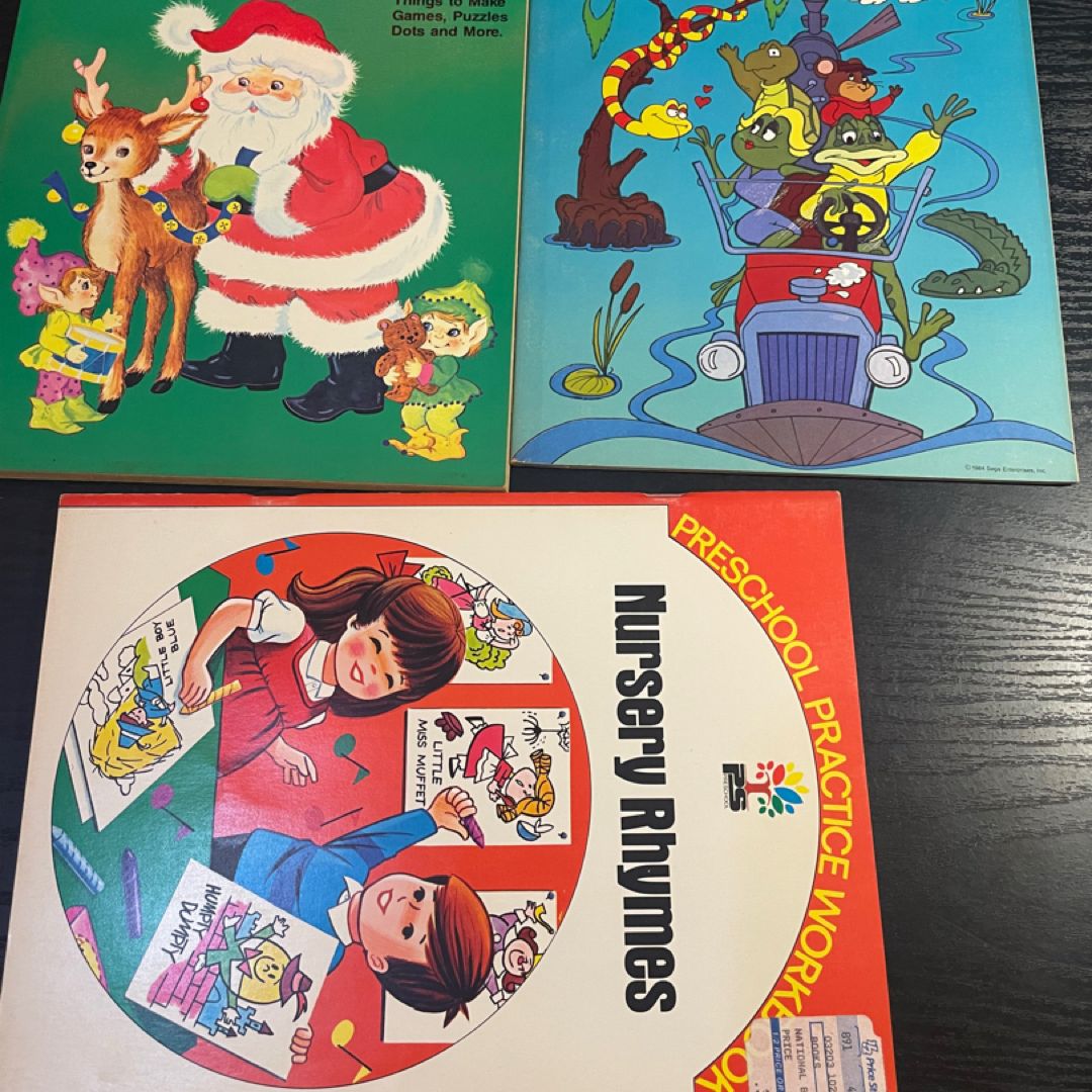 5 vintage unused coloring books