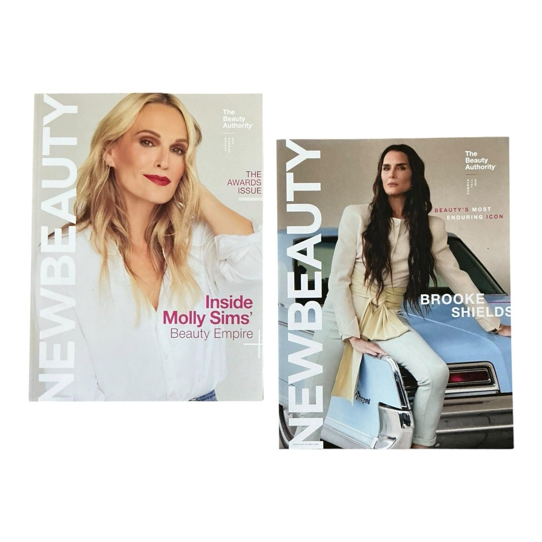 NewBeauty Magazine Lot Of 2 Molly Sims Brooke Shields Beauty Covers
