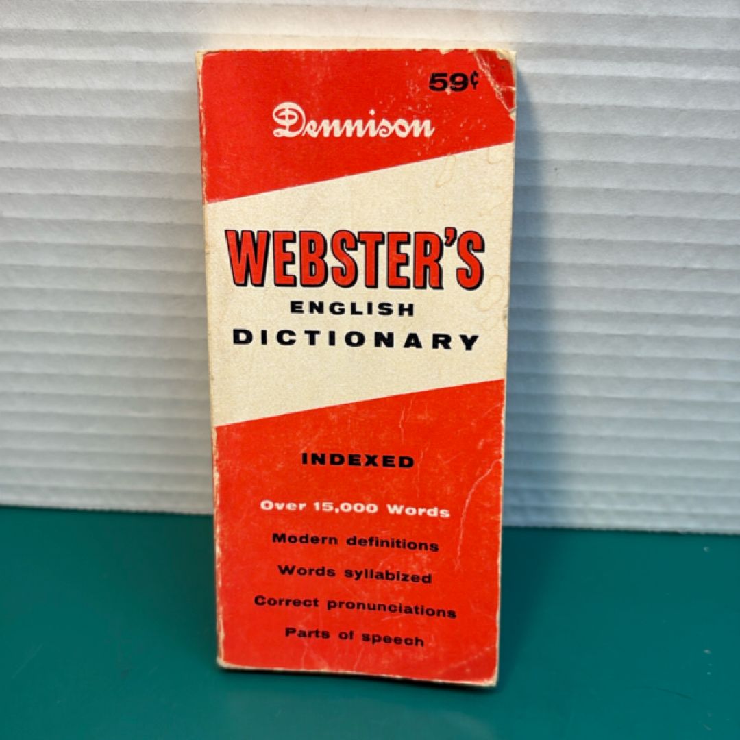 Webster’s pocket dictionary vintage book 