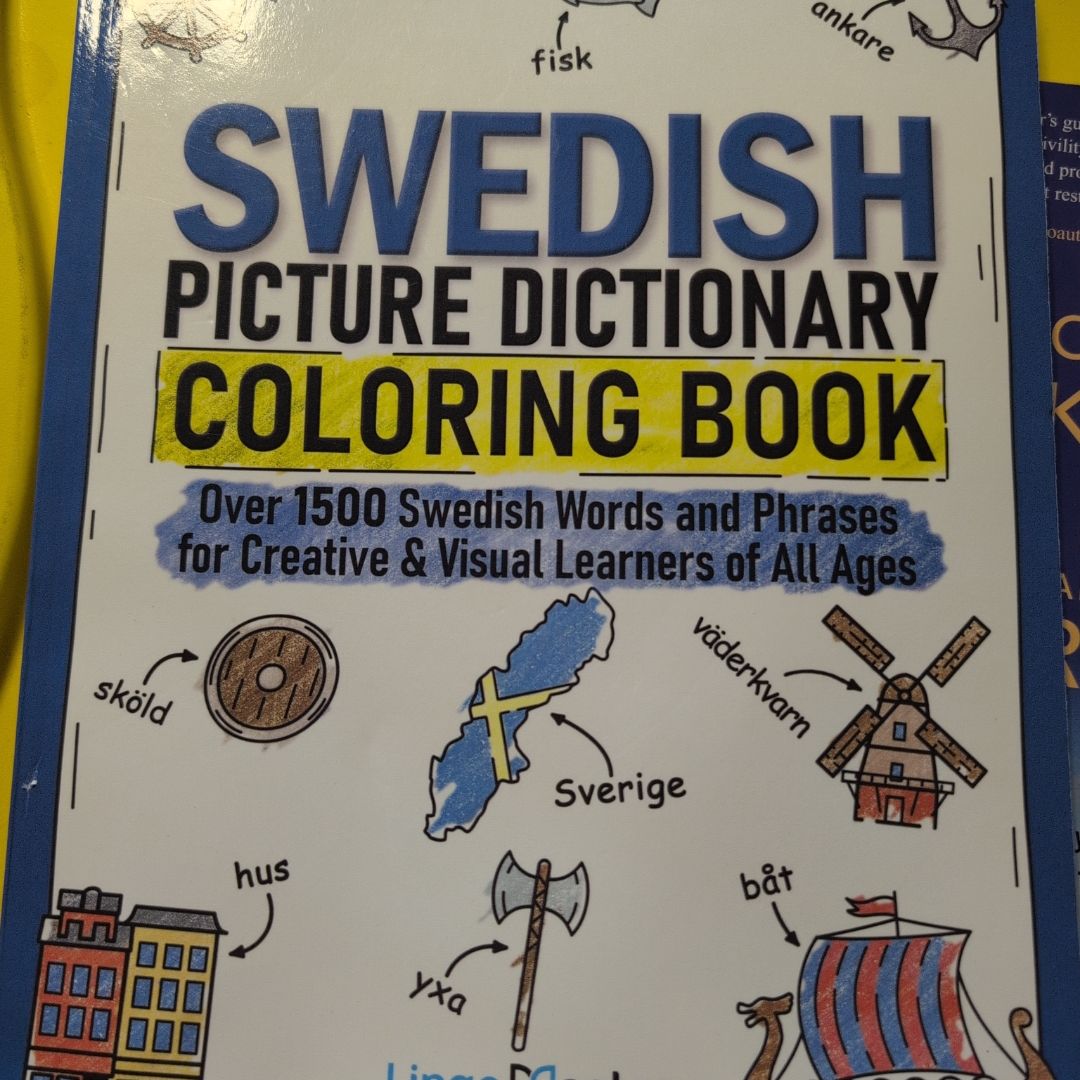 Swedish Picture Dictionary Coloring Book