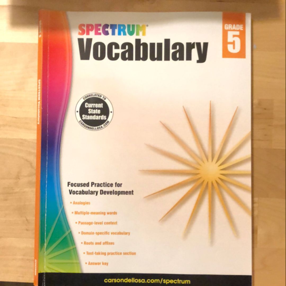 Spectrum Vocabulary, Grade 5