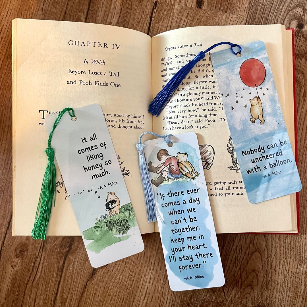 Winnie-the-Pooh Metal Bookmark Set Handmade