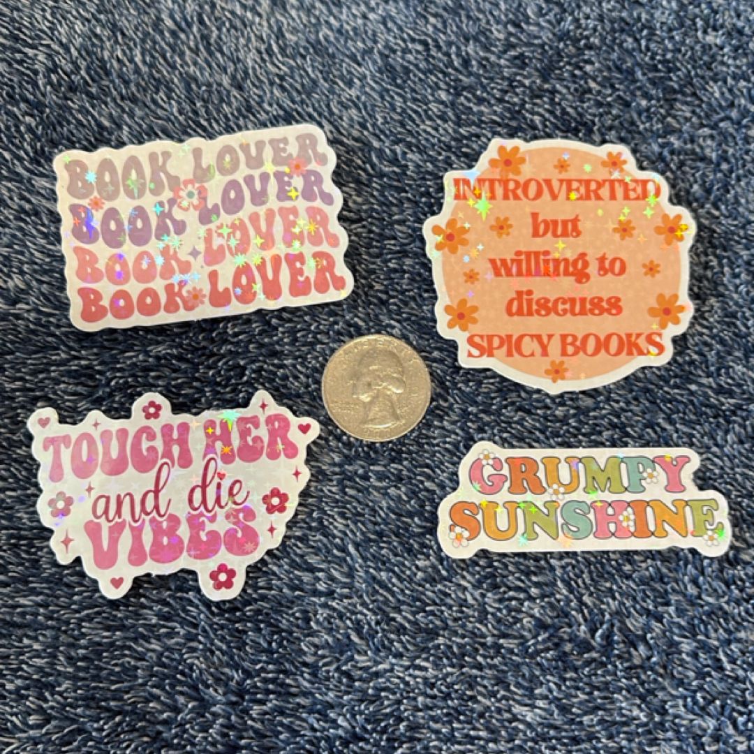 ‘70s’ Bookish Stickers