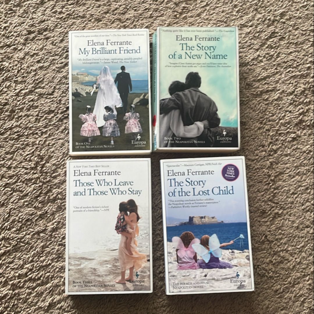 Neapolitan Novels Series 4 Books Collection Set By Elena Ferrante (My Brilliant Friend, The Story of a New Name, Those Who Leave and Those Who Stay, Story of the Lost Child)