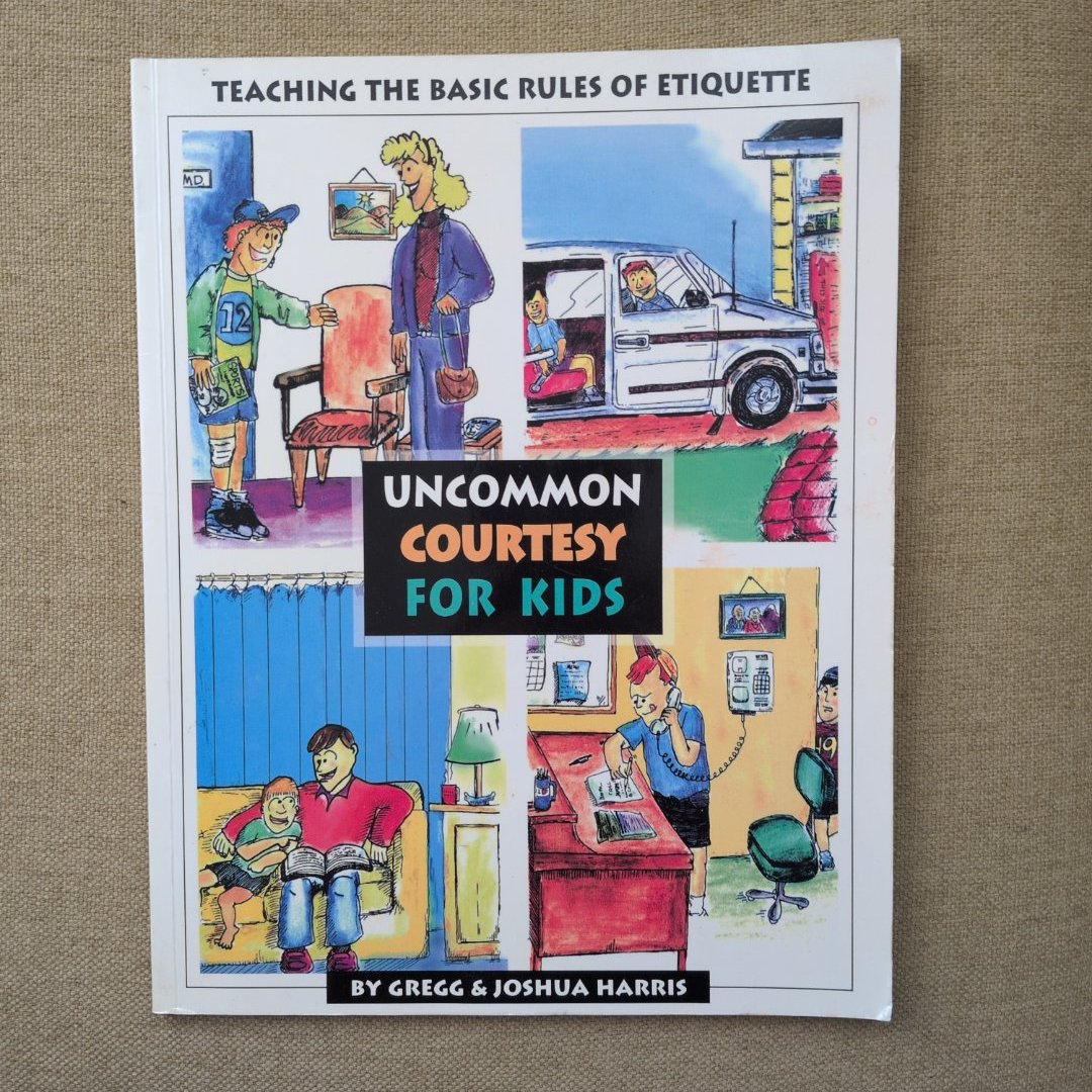 Uncommon Courtesy for Kids with poster, vintage 1990