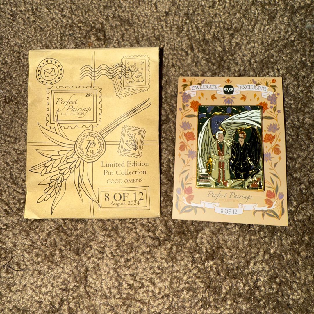 OwlCrate Perfect Pairings #8 Good Omens Pin