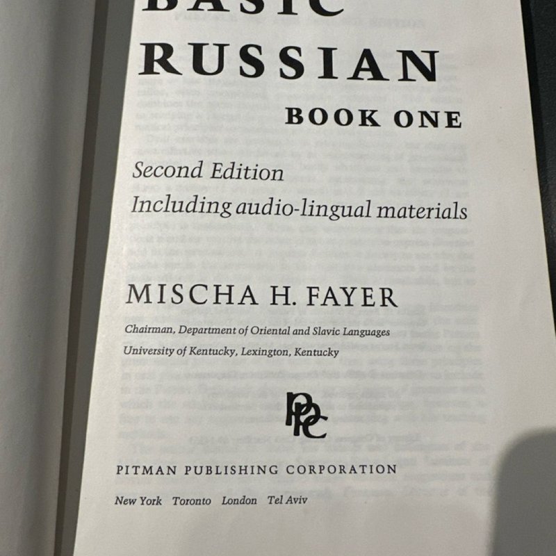 Basic Russian Book One by Mischa Fayer, Hardcover | Pangobooks