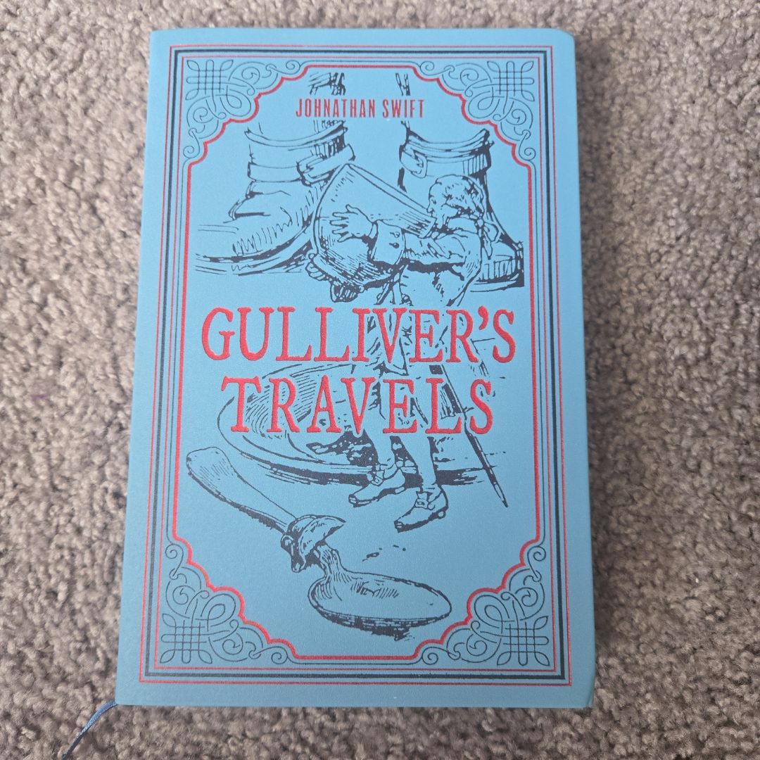 Gulliver's Travels, Jonathan Swift Classic Novel, (Adventure, Exploring), Ribbon Page Marker, Perfect for Gifting