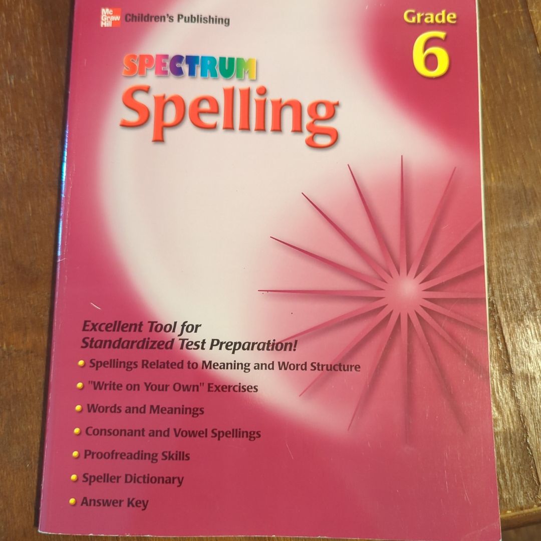 Spectrum Spelling, Grade 6