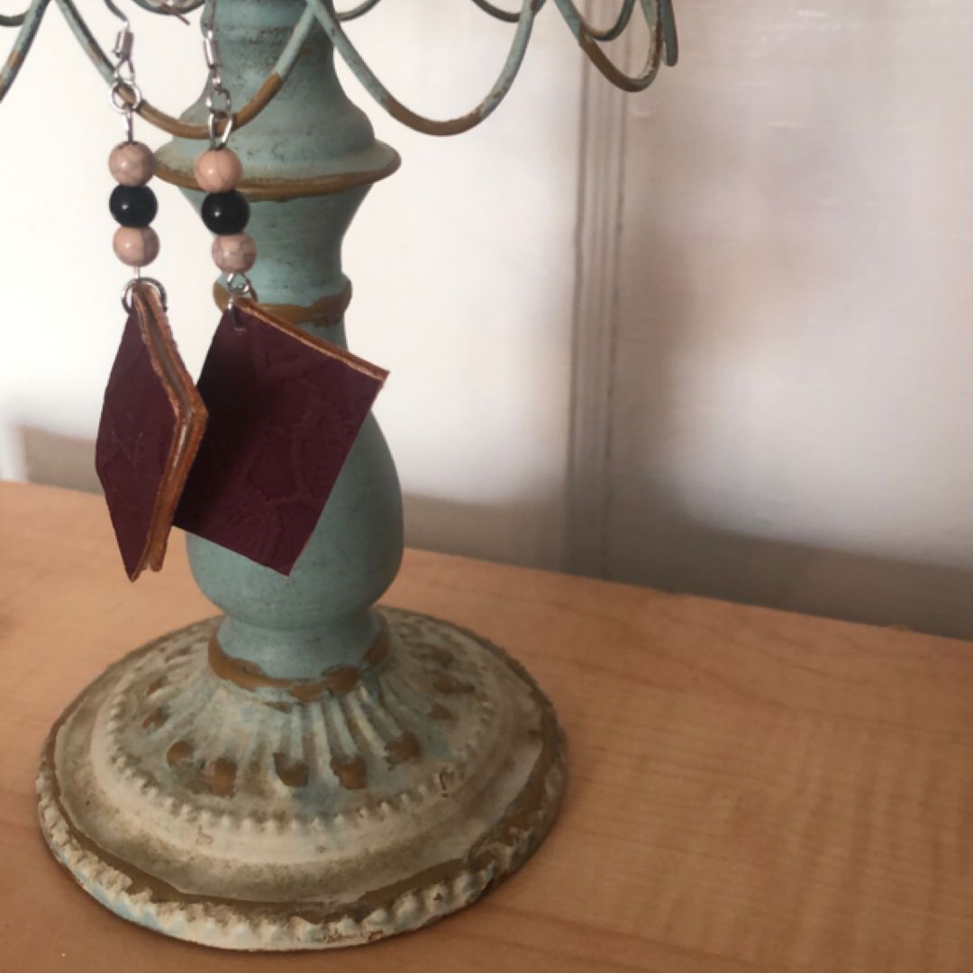 Handmade bookish earrings