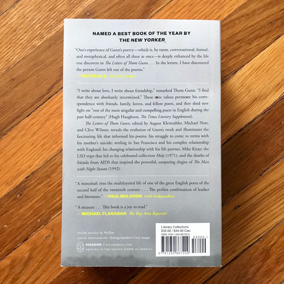 The Letters of Thom Gunn