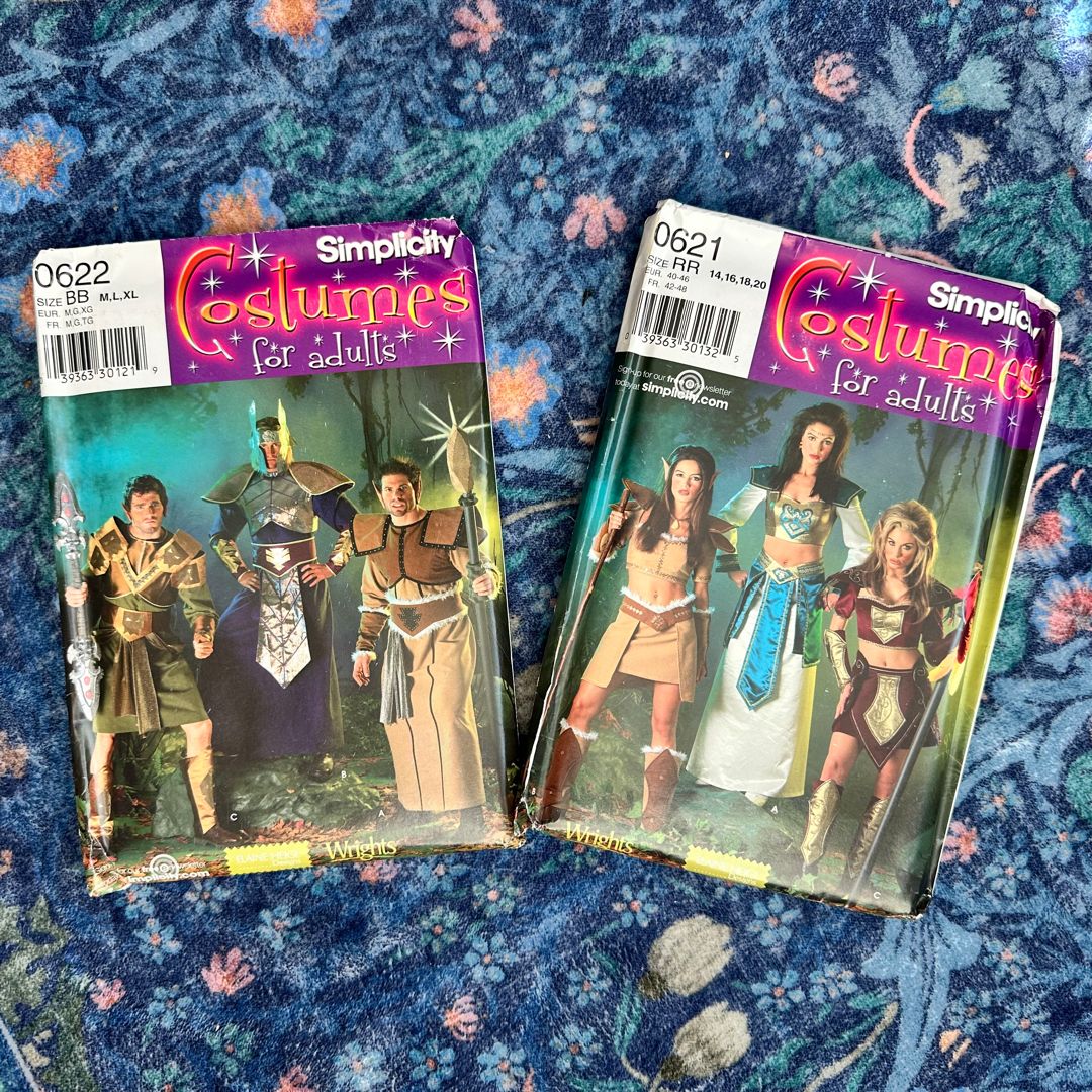 Simplicity 0621 & 0622 Costume Sewing Patterns