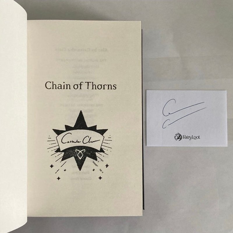 Chain of Thorns & Chain of Iron w/ SIGNED Bookplate Fairyloot Exclusive Editions
