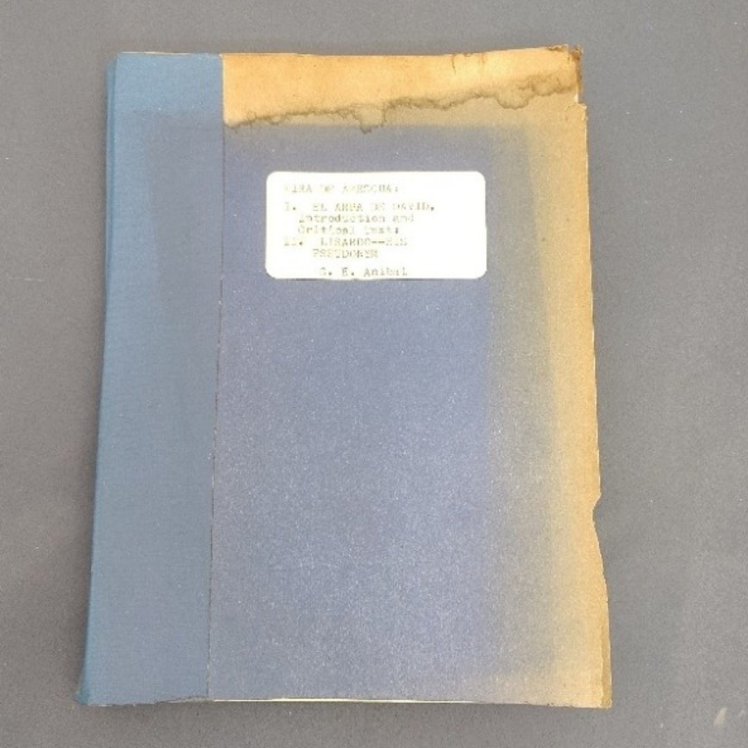 El Arpa de David Mira de Amescua C E Anibal 1925 Ohio State Critical Edition