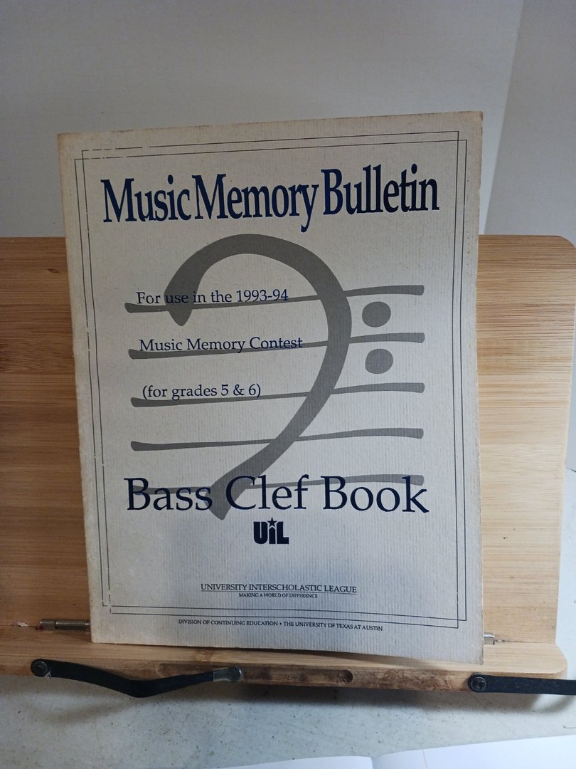 Music memory Bulletin Bass Clef Book. P245