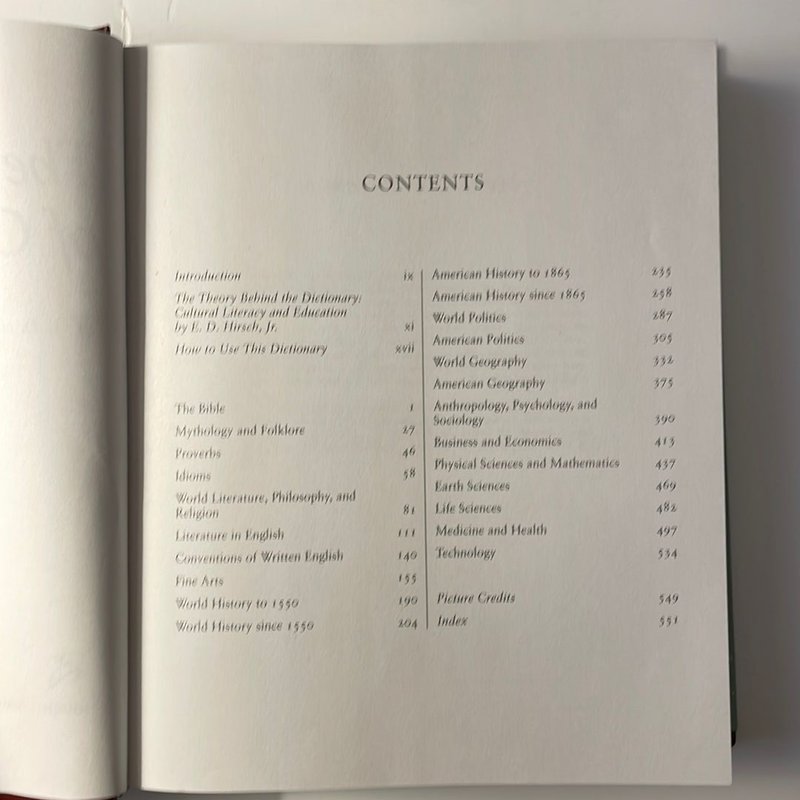 The Dictionary of Cultural Literacy