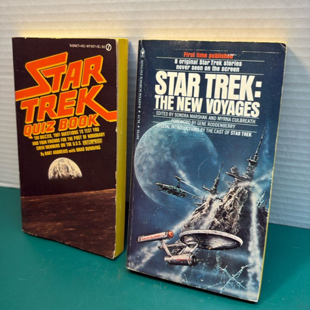 Star trek books lot quiz book and stories tos 
