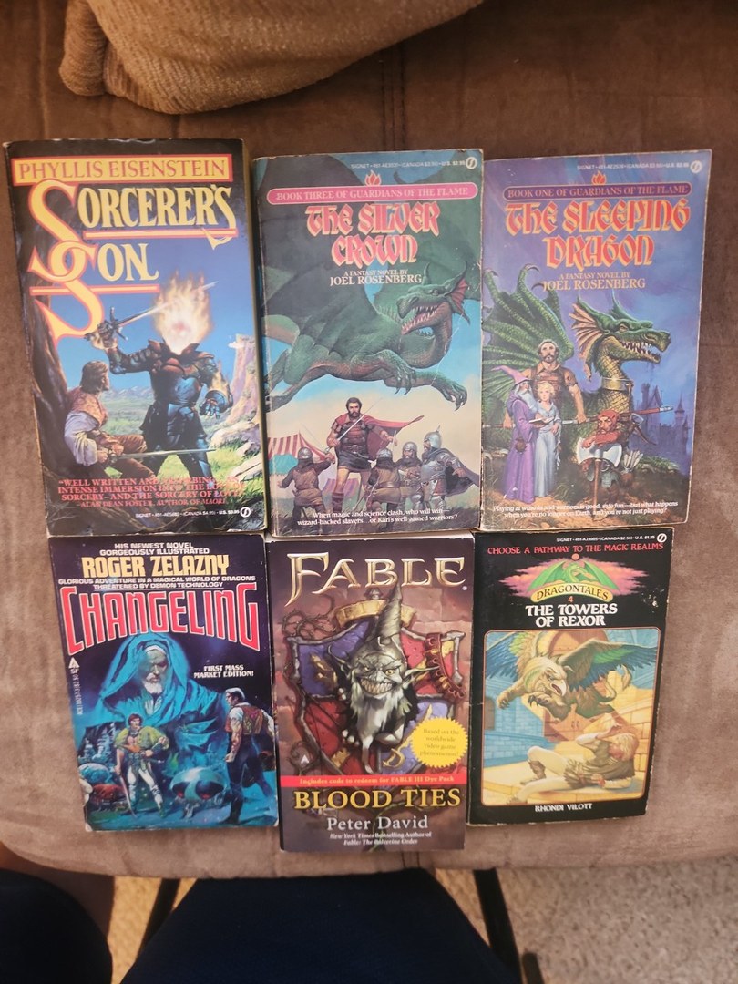 Fantasy Sci-Fi Lot of 6 Paperback Books Set#1 