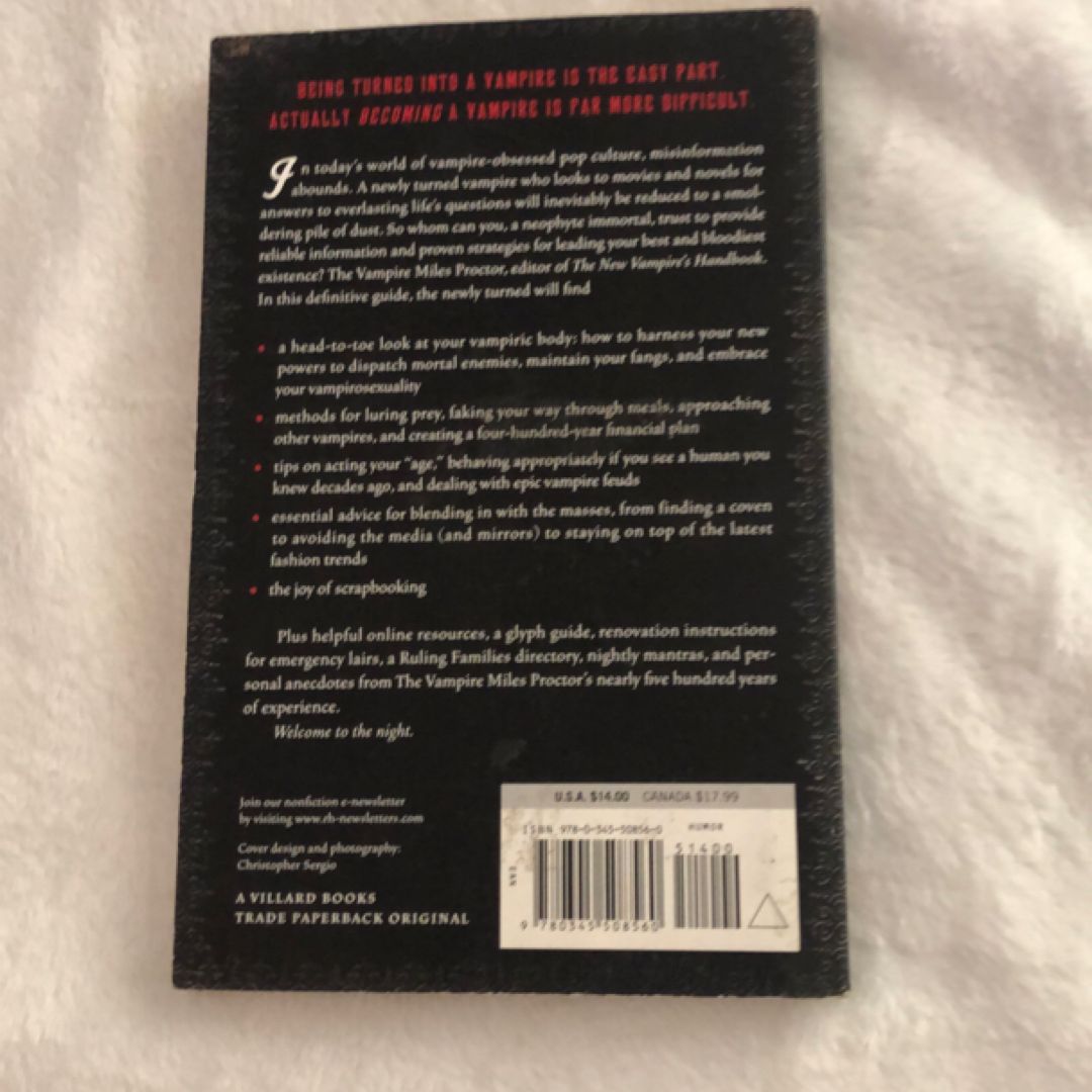 The New Vampire's Handbook by Joe Garden, Janet Ginsburg, Chris Pauls ...