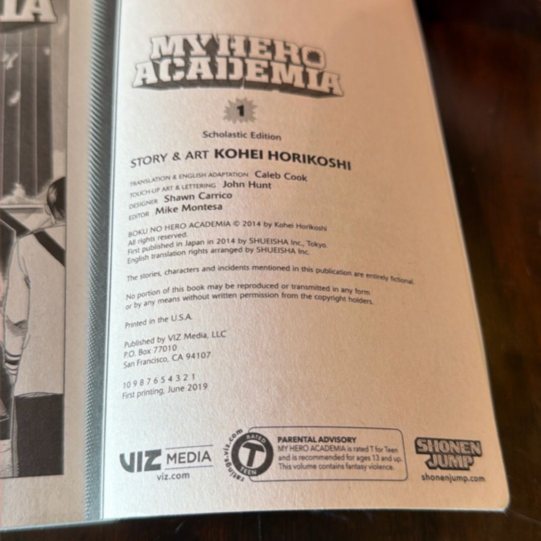 My Hero Academia, Vol. 1