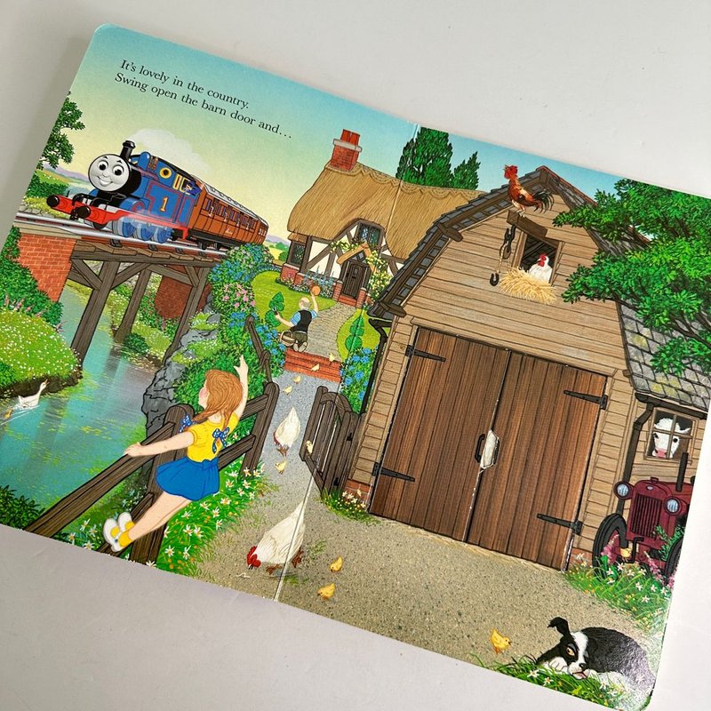 Wave Hello to Thomas! A Lift-and-Peek by Owain Bell, Hardcover