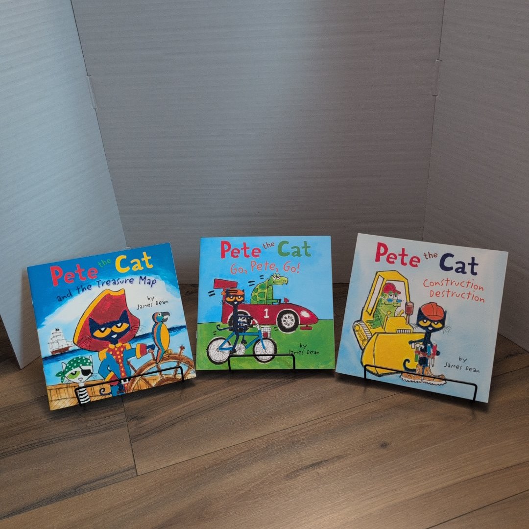 Pete the Cat Bundle- Construction Destruction; Go, Pete, Go! ; and the Treasure Map